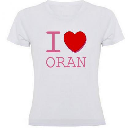 t-shirt Algerie femme I love Oran TF-850-3831-4