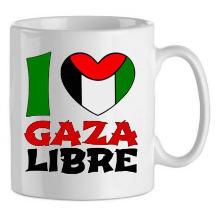 Mug chope I love GAZA libre 2