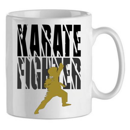 mug chope tasse a café motif karate fighter m-800d-3090 droite