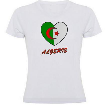 T-shirt Algerie femme coeur d algérie 2