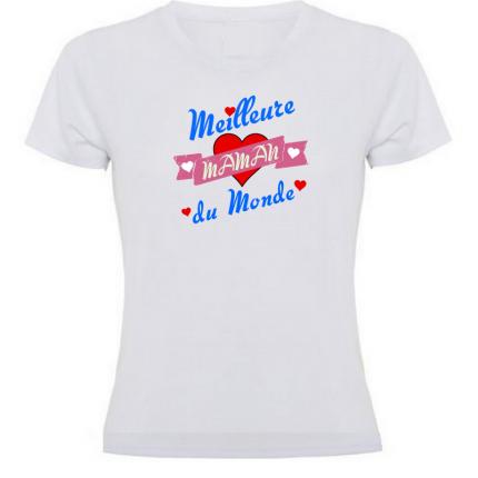 tee shirt honneur femme  Meilleure maman du monde  TF-800