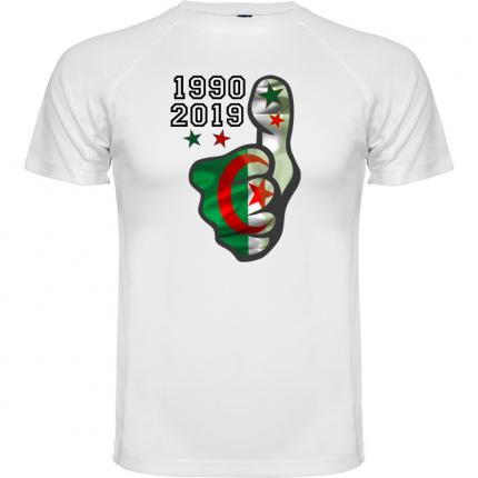 t-shirt homme algerie football pouce de la victoire tm-800-p5501