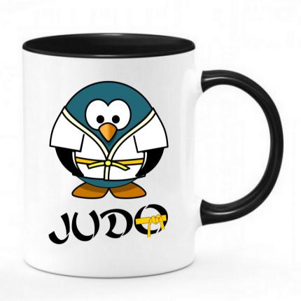 Mug bicolor noir et blanc judo 10 humour penguin MN-800d-4108