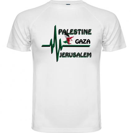 T-shirt blanc Jérusalem capitale de Palestine