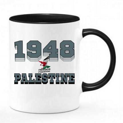 Mug chope Palestine Allstar Palestine 1948 droite noir