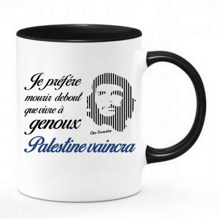 Chope mug noir et blanc Che guevara Palestine