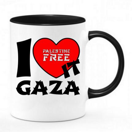 Mug I Love it GAZA m-800g-886 collection Palestine noir et blanc