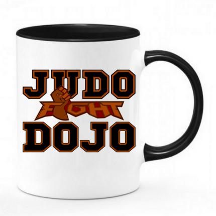 Mug bicolor judo dojo fight mn-800d-10003 noir & blanc