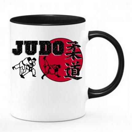 Chope mug judo prise France Japon JUDO  noir & blanc