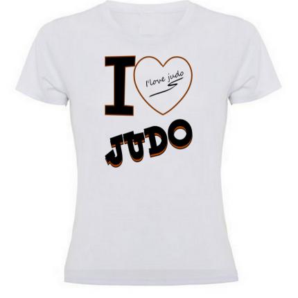 t-shirt femme judo i love judo