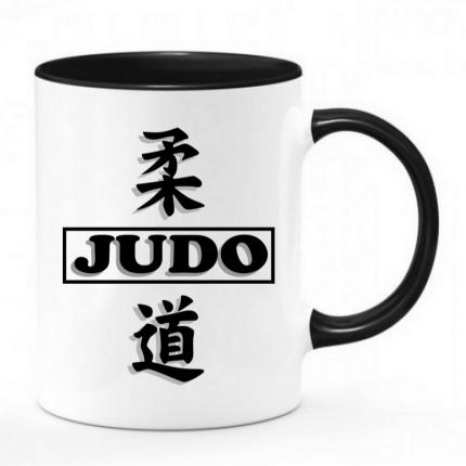 MUG Judo bicolor France Japon noir & blanc