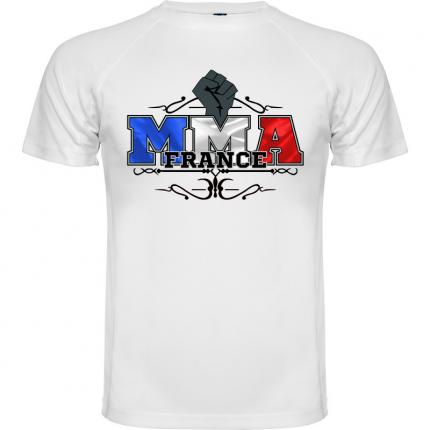 TSHIRT MMA FRANCE FREE FIGHT TM-17-G6079 tee shirt blanc homme